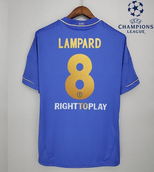 2012-13 Chelsea Retro Home Kit Soccer Jersey LAMPARD #8 UCL Printing